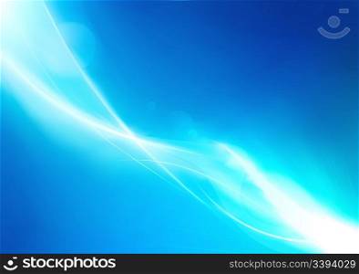 Vector illustration of futuristic blue abstract glowing background