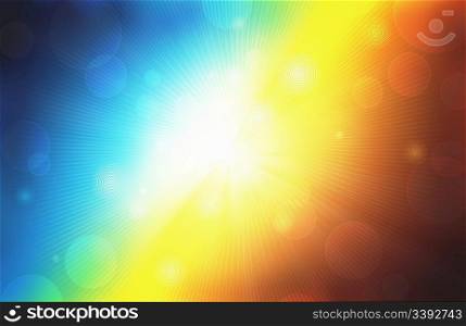 Vector illustration of futuristic color abstract glowing party background