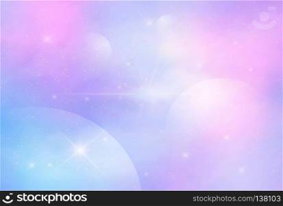 Vector illustration of galaxy fantasy background and pastel color.
