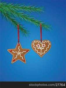 vector illustration of gingerbread cookies