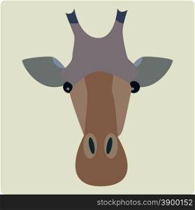 Vector illustration of giraffe head