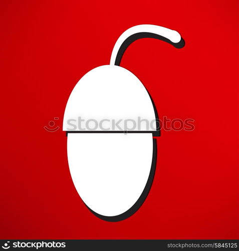 Vector illustration of glossy acorn on white background