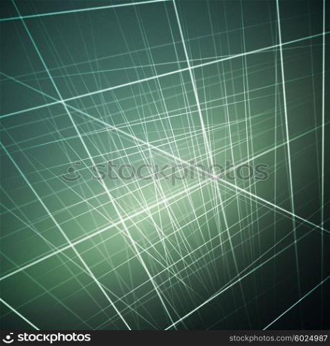 Vector illustration of glowing lines, abstract futuristic background for various design artworks.