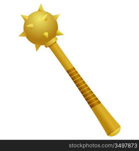 Vector illustration of golden Cossack maces