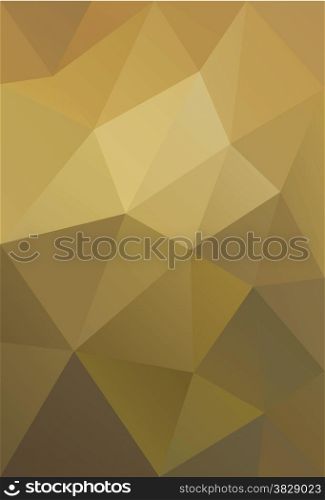 Vector Illustration of Golden Low Poly Background
