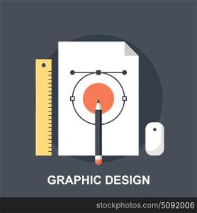 Vector illustration of graphic design flat design concept.