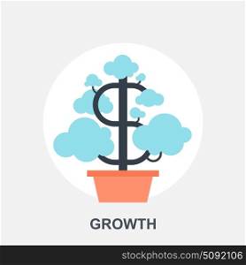 Vector illustration of growth flat design concept.. Growth