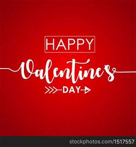 Vector illustration of Happy valentines day background with hearts balloon in red background
