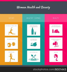 Vector illustration of Health and beauty infographic