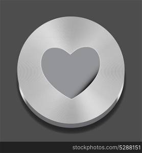Vector illustration of heart apps icon.