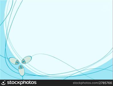 Vector illustration of high-tech abstract background, includes stylized computer mouses.