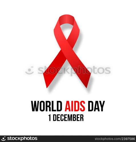 Vector illustration of hiv,aids awareness background isolated on white.World Aids Day concept. 1 December. Red ribbon emblem.. Vector illustration of hiv,aids awareness.
