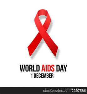 Vector illustration of hiv,aids awareness background isolated on white.World Aids Day concept. 1 December. Red ribbon emblem.. Vector illustration of hiv,aids awareness.