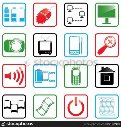 Vector illustration of Internet icons