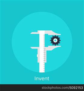 Vector illustration of invent flat design concept.. Invent