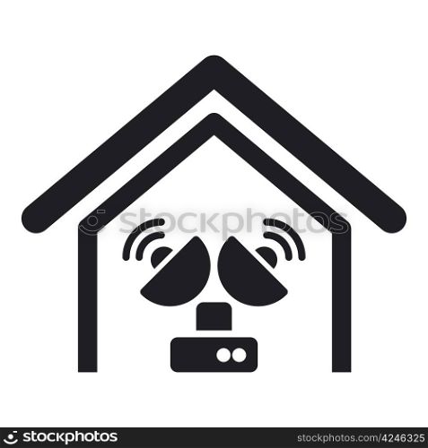 Vector illustration of isolated antenna icon. Vector illustration of single isolated antenna icon
