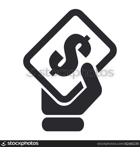 Vector illustration of isolated cash icon. Vector illustration of single isolated cash icon