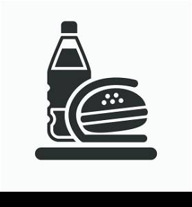 Vector illustration of isolated fast-food icon . Vector illustration of single isolated fast-food icon
