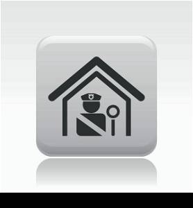 Vector illustration of isolated police station icon. Vector illustration of single isolated police station icon