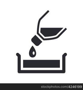 Vector illustration of isolated pour icon. Vector illustration of single isolated pour icon