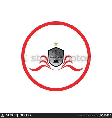 vector illustration of justice law logo and symbol on white background