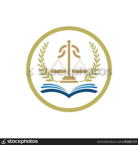 vector illustration of justice law logo and symbol on white background