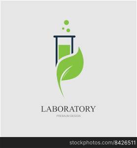 vector illustration of lab logo design template