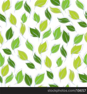 Vector illustration of leaves. (Seamless stylish pattern).. Vector illustration of leaves. (Seamless stylish pattern)