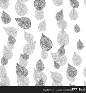 Vector illustration of leaves. (Seamless stylish pattern).. Vector illustration of leaves. (Seamless stylish pattern)