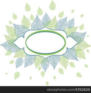 Vector illustration of leaves with plase for text.. Vector illustration of leaves with plase for text