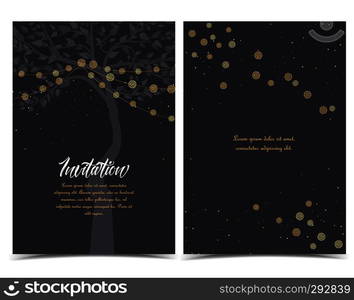 Vector illustration of light cords on a dark background. String Lights. Cheerful party and celebration. Vector string lights