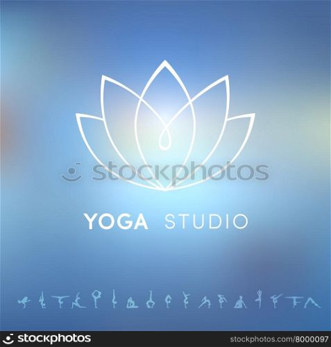 Vector illustration of Logo for a yoga studio. Logo for a yoga studio