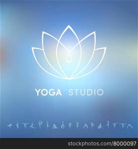 Vector illustration of Logo for a yoga studio. Logo for a yoga studio