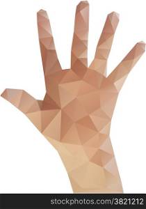 Vector Illustration of Low Poly Hand