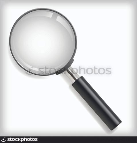 Vector illustration of magnifying glass.