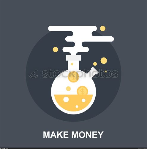 Vector illustration of make money flat design concept.
