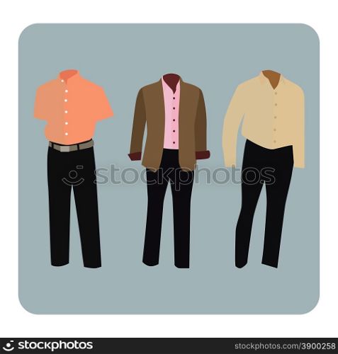 Vector illustration of male business suit