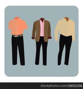 Vector illustration of male business suit