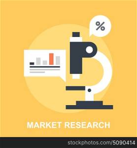 Vector illustration of market research flat design concept.. Market Research