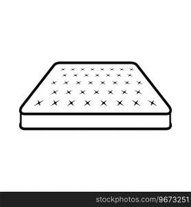 vector illustration of mattress icon