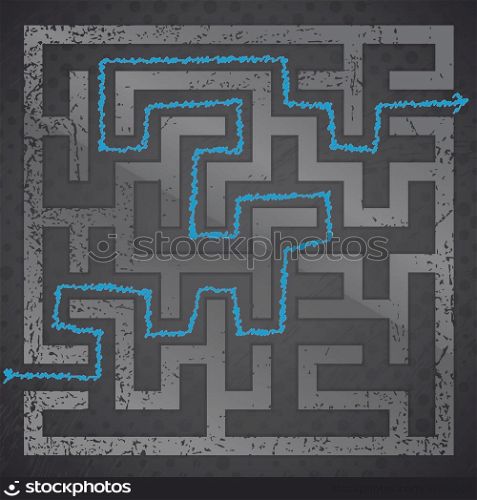 Vector illustration of maze
