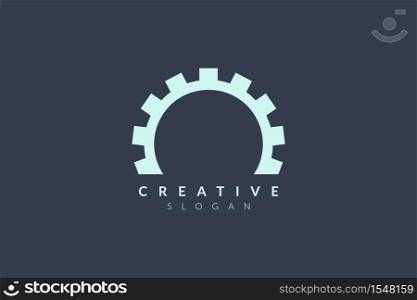 Vector illustration of mechanical equipment shape. Minimalist and simple logo, flat style, modern icon and symbol