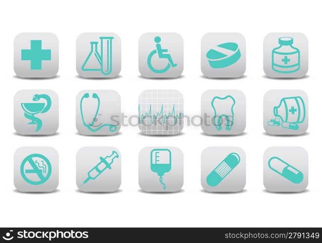 Vector illustration of medecine icons .You can use it for your website, application or presentation