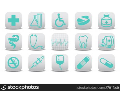 Vector illustration of medecine icons .You can use it for your website, application or presentation