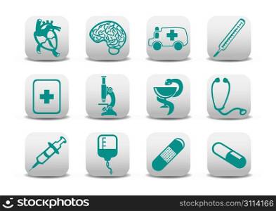 Vector illustration of medicine icons .You can use it for your website, application or presentation
