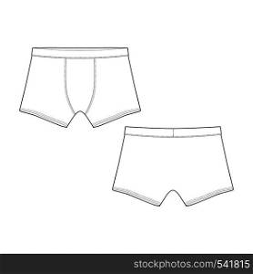 Vector illustration of men s underpants. man underwear. Boxer shorts isolated on white background. Vector illustration of men s underpants. man underwear. Boxer shorts