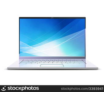 Vector illustration of modern laptop