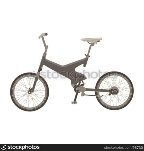 Vector illustration of mountain bike. Sport bicycle template on white background. Flat style design side view Art bike black cycle design extreme fun. Jump retro ride speed track. Travel wheel vehicle