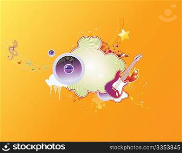 Vector illustration of music abstract background