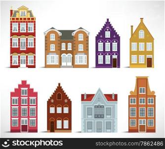 Vector illustration of old buildings